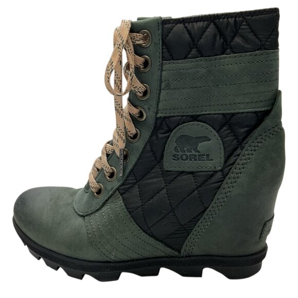 Sorel Womens Lexie Hidden Wedge Boots 7.5 Dark Slate Waterproof NL3375-026 - Picture 1 of 11